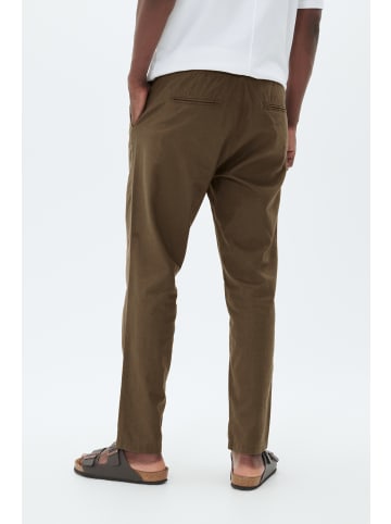 Matinique Casual Hose MALinen Gerade Passform in Brown Soil