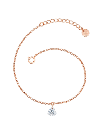 Glanzstücke München Armband Herz Sterling Silber Topas in roségold