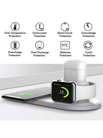 Wisam 2Pace® 3 in 1 QI Charger 10W Ladegerät Ladestation für Apple Watch iPhone 12