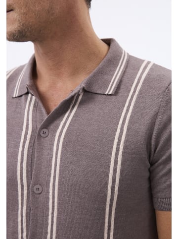 Felix Hardy Hemd Kurzarm Gestreift in braun