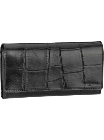 Bugatti Geldbörse Nevio Ladies Long Wallet With Flap in Schwarz