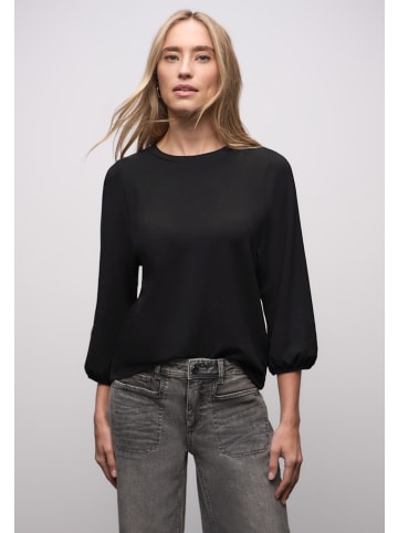 Street One Jacquard Shirt in Schwarz