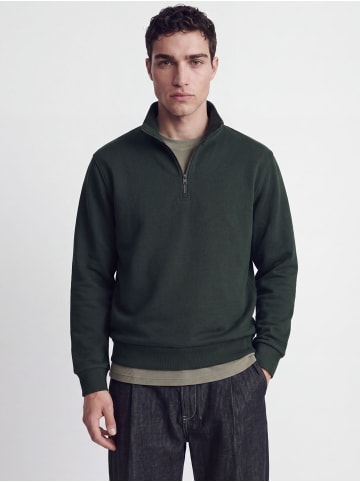 Jack & Jones Sweatshirt mit halbem Reißverschluss in Scarab