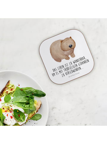Mr. & Mrs. Panda Tassenuntersetzer Wombat mit Spruch in Weiß