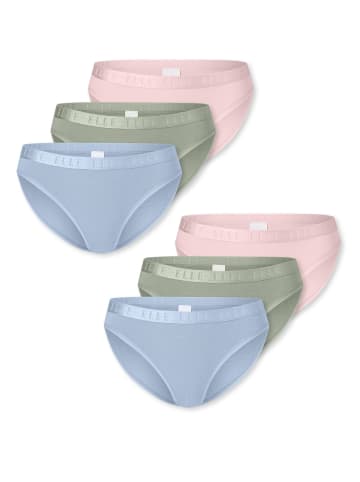 ELLE Slip Bikini Brief - ELLE SUPER SOFT in Rose, light green, light blue
