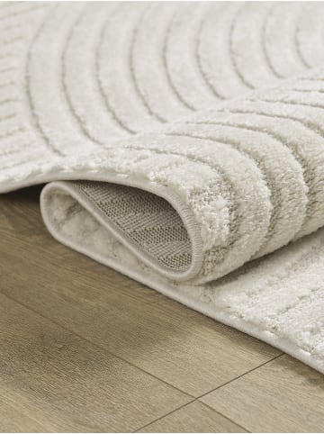 KADIMA DESIGN Teppich Kurzflor Geometrisch pflegeleicht Wohnzimmer Schlafzimmer Flur in Creme