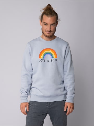 wat? Apparel Sweatshirt Love is Love in Serene Blue