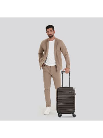 Redolz Essentials 16 CABIN 4-Rollen Kabinentrolley 55 cm slim in coffee