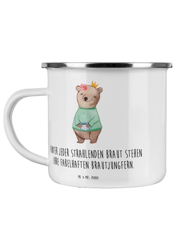 Mr. & Mrs. Panda Kaffeetasse Fabelhafte Brautjungfern mit Spruch in Weiß