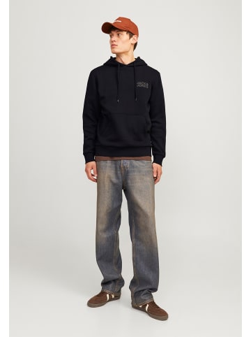 Jack & Jones Sweat Hoodie Frontprint Kapuze Streetwear in Schwarz-3