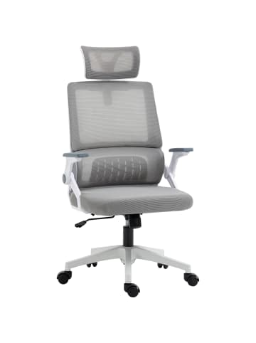 Vinsetto Bürostuhl-60L x 61B x 104,5-121,5H cm-Grau