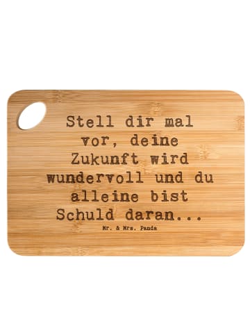 Mr. & Mrs. Panda Holzbrett Spruch Mutig zu sich selbst stehen mi... in Braun