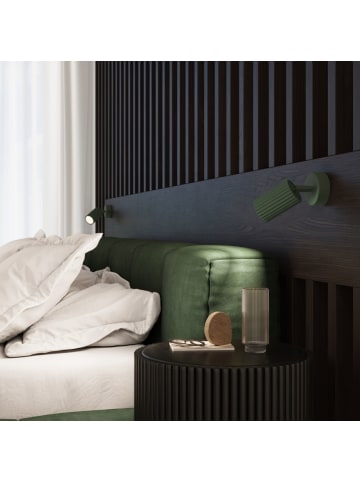 Licht-Erlebnisse Spot Strahler (B)8 x (H)8 cm in Olivgrün