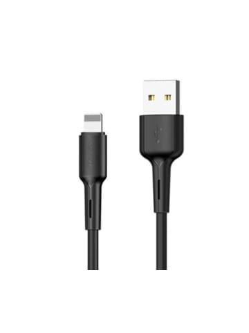 COFI 1453 Lade- und Datenkabel USB zu iOS Geräte 30cm 2.4A Output in Schwarz