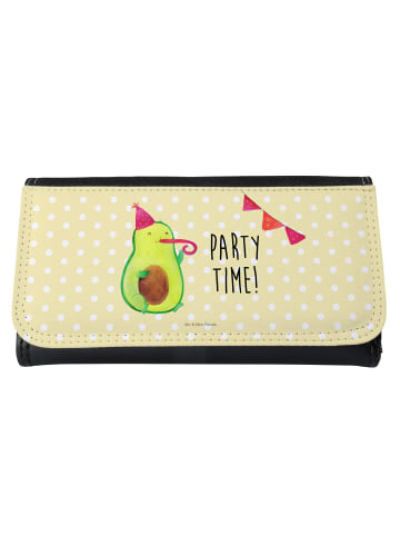 Mr. & Mrs. Panda Wallet Avocado Party Zeit mit Spruch in Gelb Pastell