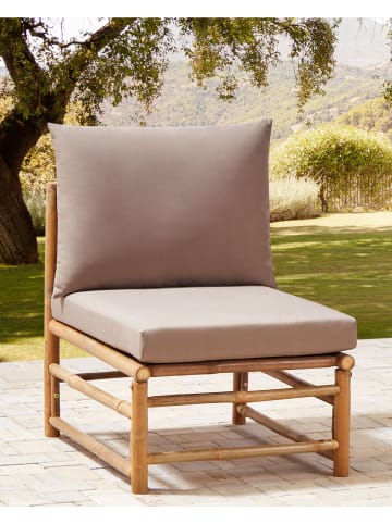 Beliani Gartenstuhl CERRETO in Braun/Beige/Grau - (W) 55 x (H) 80 x (L) 67 cm