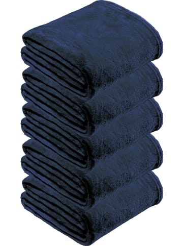 REDBEST Fleece, Microfaser Wohndecke 5er-Pack Amarillo in dunkelblau