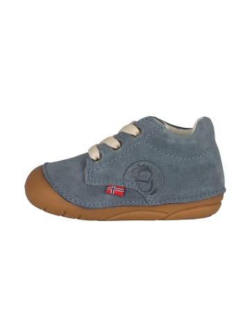 Trollkids Leder-Lauflernschuhe Bjordal in mystic blue