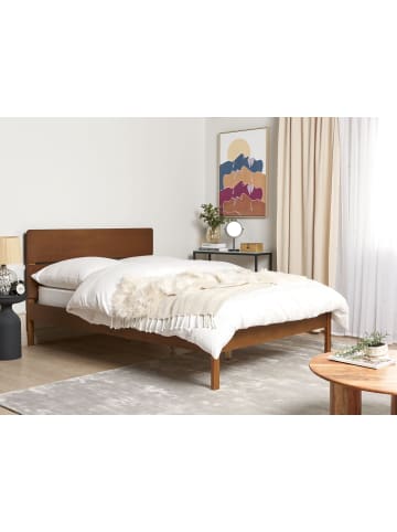 Beliani 2-tlg Doppelbett BOISSET in Braun
