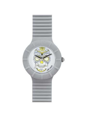 Hip Hop Analoguhr skull weiss
