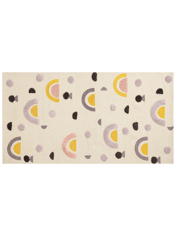 Beliani Kurzflor CURUP in Bunt/Beige - (W) 80 x (L) 150 cm