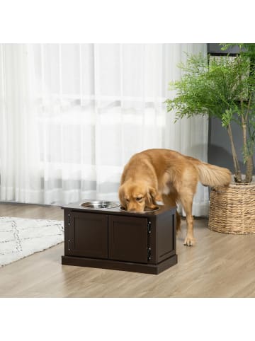 Pawhut Erhöhter Hundenapf Kaffee