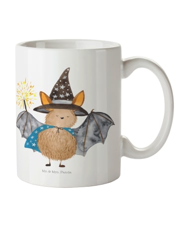 Mr. & Mrs. Panda Kaffeetasse Fledermaus Zauberer ohne Spruch in Weiß