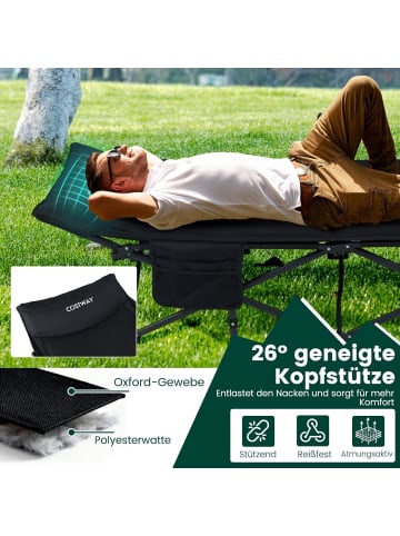 COSTWAY Feldbett klappbar Campingbett in Schwarz