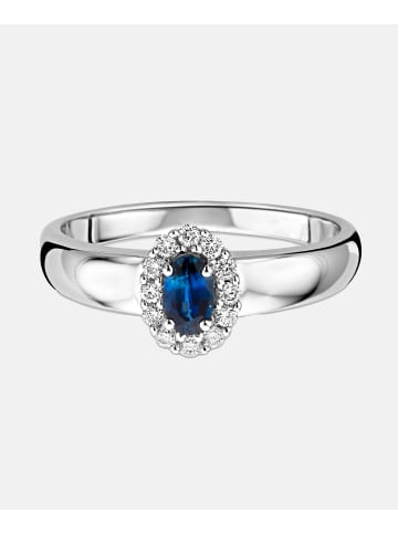 Diamant L'éternel Ring aus 375 Weißgold mit Saphir