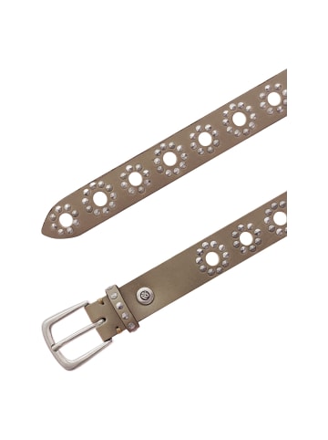 b.belt Nietengürtel Leder taupe