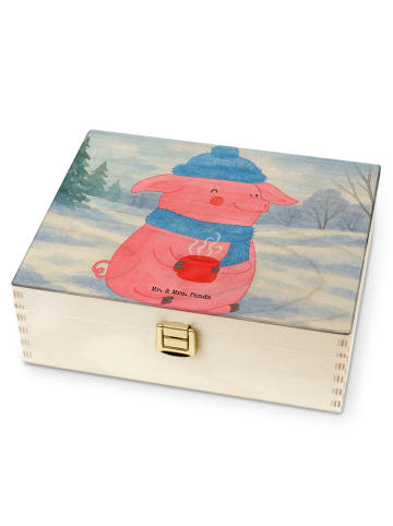 Mr. & Mrs. Panda Teebox Schweinchen Glühwein Design ohne Spruch in Weiß