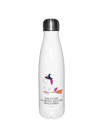 Mr. & Mrs. Panda Thermosflasche Einhorn Hexe mit Spruch in Weiß