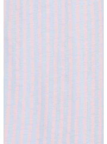 Vivance Active Pyjamahose in blau-rosa gestreift