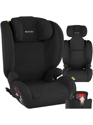 tectake Autositz Levi von 100 bis 150 cm, Belastbarkeit 36 kg, schwarz