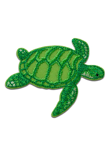 Catch the Patch Recycl Patch Schildkröte Tier Wasser Think GreenApplikation Bügelbild inGrün