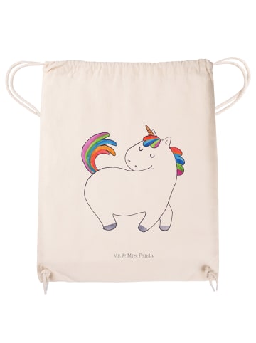 Mr. & Mrs. Panda Sportbeutel Einhorn Stolzieren ohne Spruch in Creme