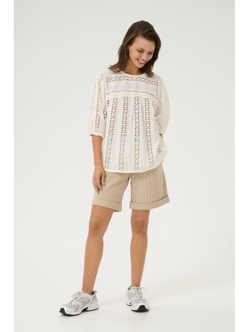 Kaffe Langarm-Bluse KArandy in Chalk