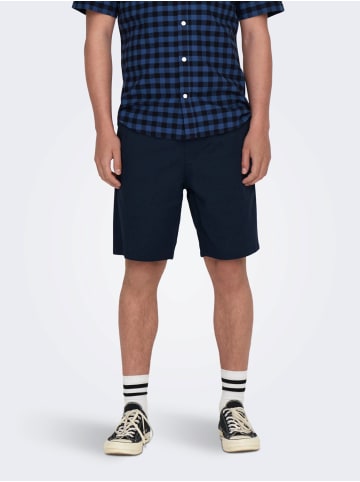 Only&Sons Leichte Stoff Shorts Bermuda Hose ONSLINUS in Dunkelblau