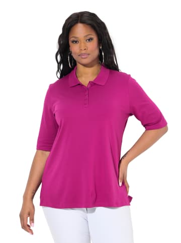 Ulla Popken Poloshirt in magenta