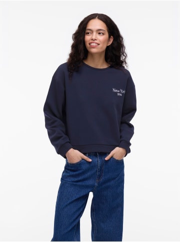 Vila Langärmeliges Sweatshirt in Navy Blazer