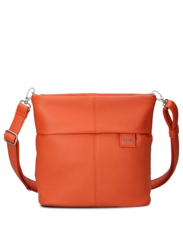 Zwei Mademoiselle M8 - Schultertasche 25 cm (nubuk-sky) in papaya