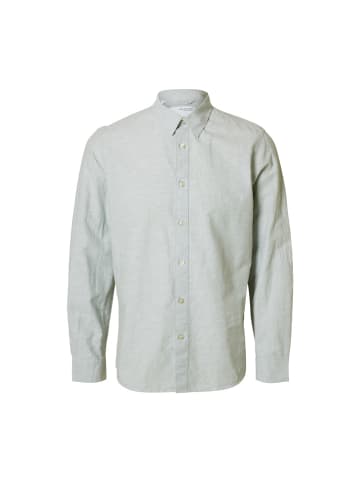 Selected Langarmhemd in iceberg green