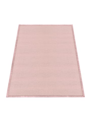 KADIMA DESIGN Hochflor Teppich waschmaschinenwaschbar Unifarben  Schlafzimmer in Pink