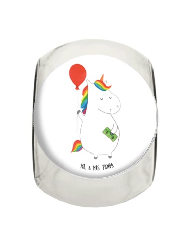 Mr. & Mrs. Panda Bonbonglas Einhorn Luftballon ohne Spruch in Weiß