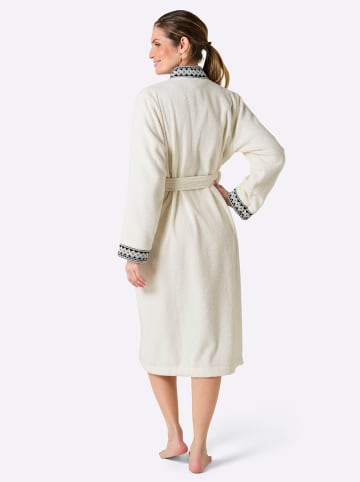 Plantin Bademantel in weiß-schwarz