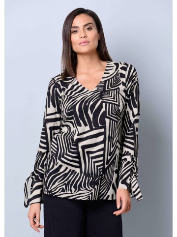 Alba Moda Bluse mit Bindeband am Ärmel in beige