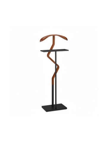 relaxdays Herrendiener in Braun/Schwarz - (B)45,5 x (H)106,5 x (T)20 cm