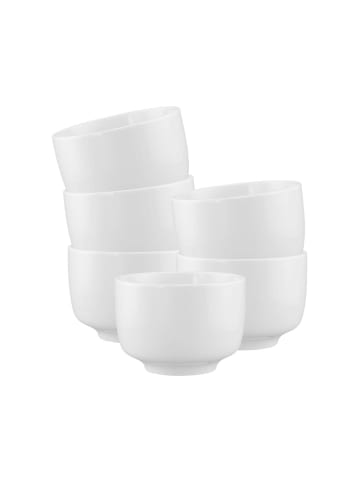 Seltmann Weiden 6er Set Milchkaffeetassen ohne Henkel Sento Home 350 ml in weiß