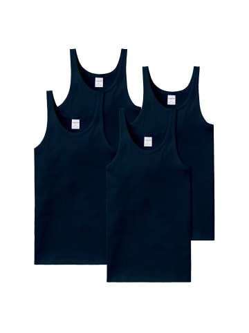 Schiesser Unterhemd 4er Pack in Blau