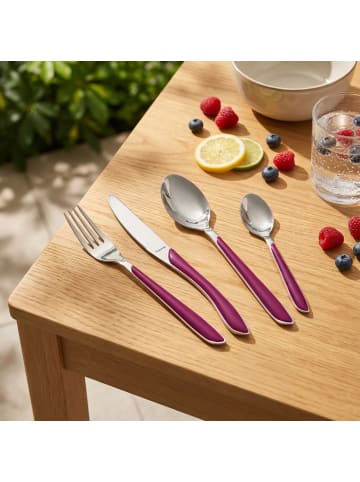 Kuppels 6-tlg. Kuchengabel Set PRISMA in dunkelrot